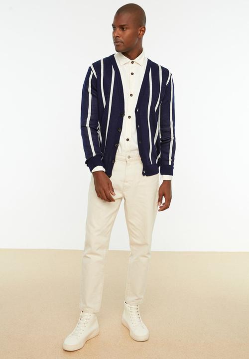 Trendyol - Woza stripe cardigan - navy & white