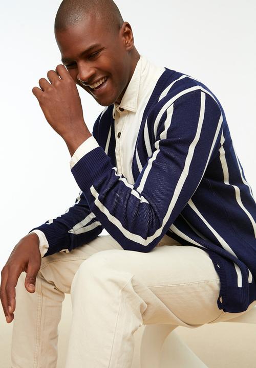 Trendyol - Woza stripe cardigan - navy & white