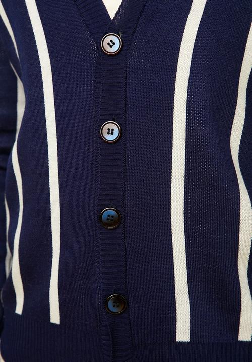 Trendyol - Woza stripe cardigan - navy & white