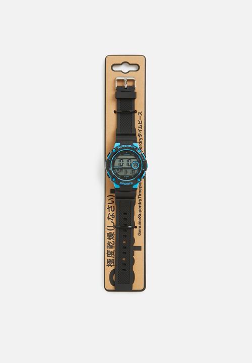 Superdry. - Multi digital watch - black & blue
