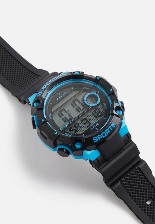 Superdry. - Multi digital watch - black & blue