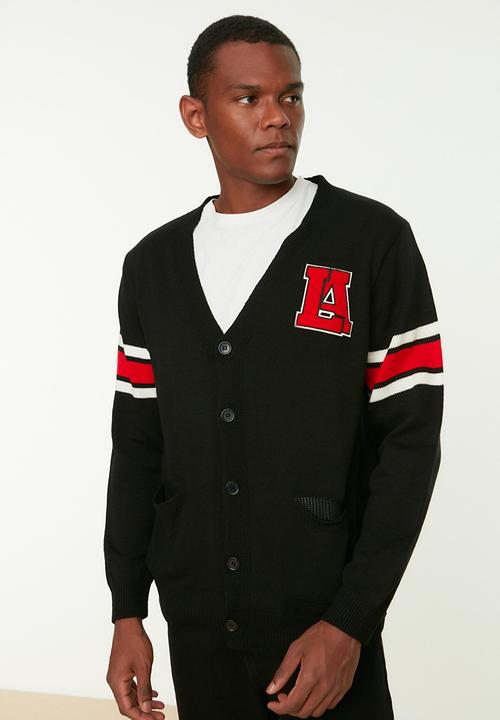 Trendyol - College inspired cardigan - black