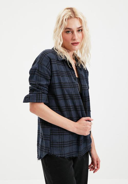 Trendyol - Plaid shirt  - navy