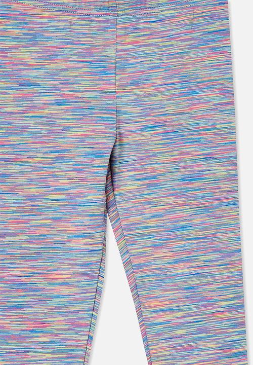 Cotton On - Huggie tights - fluro rainbow space dye
