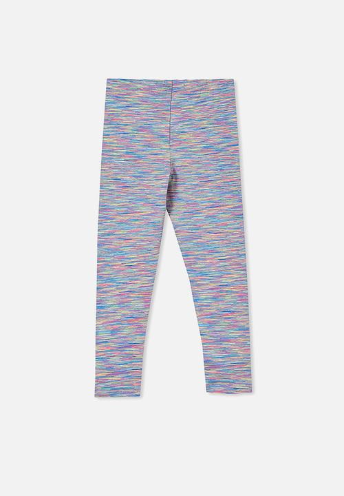 Cotton On - Huggie tights - fluro rainbow space dye