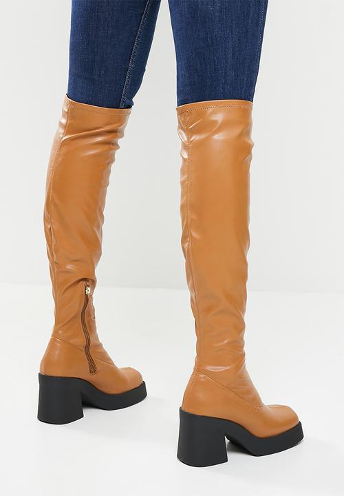 Steve Madden - Upsurge over the knee boot - tan