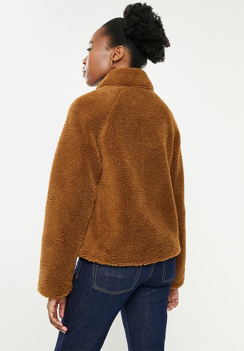 ONLY - Emily teddy jacket - caramel café