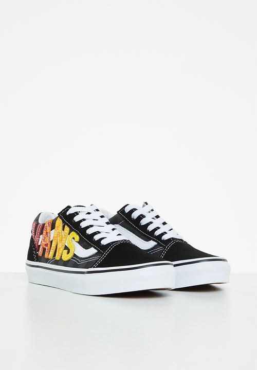 Vans - Uy old skool - (flame logo repeat) black & multi