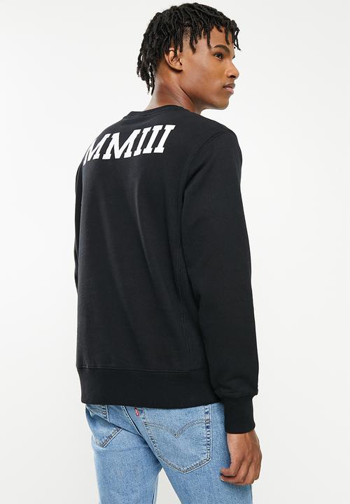 Superdry. - Varsity arch crew - black