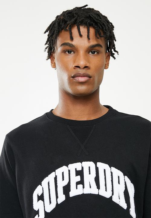 Superdry. - Varsity arch crew - black