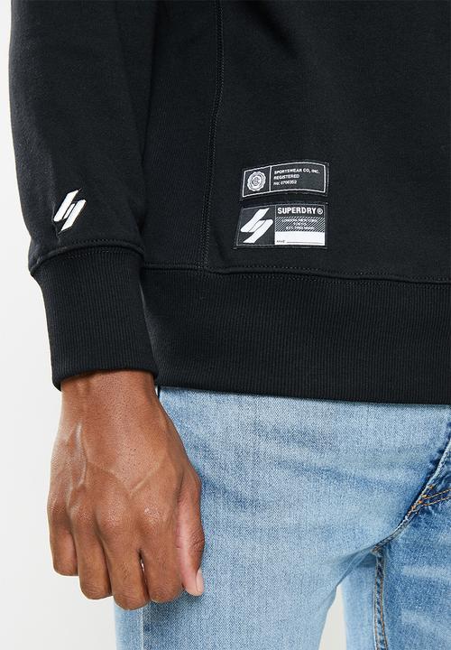 Superdry. - Varsity arch crew - black