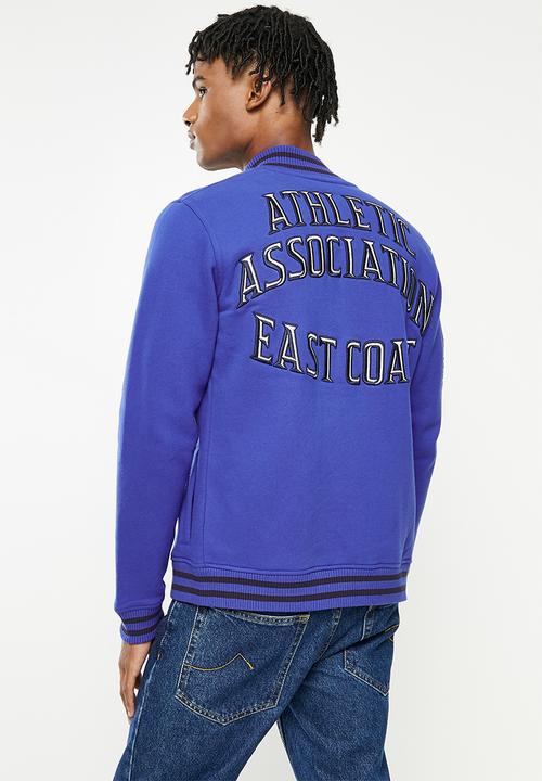 Superdry. - Collegiate jersey bomber - mazarine blue