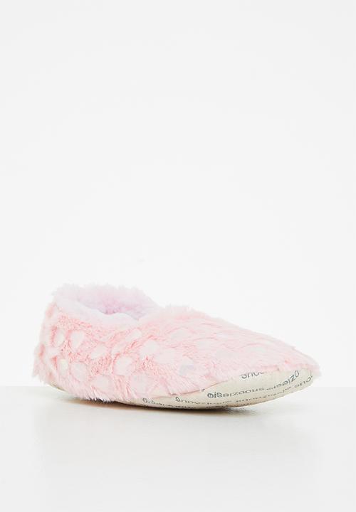 snoozies!® - Soft heart slipper - pink