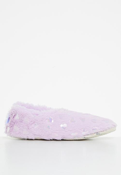 snoozies!® - Soft heart slipper - mauve