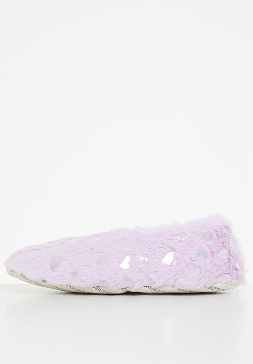 snoozies!® - Soft heart slipper - mauve