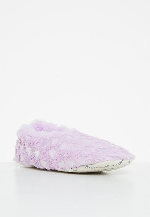 snoozies!® - Soft heart slipper - mauve