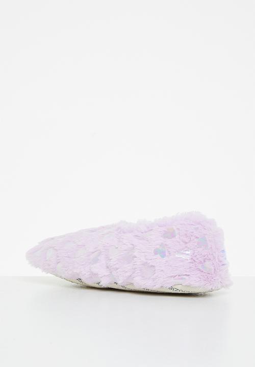 snoozies!® - Soft heart slipper - mauve