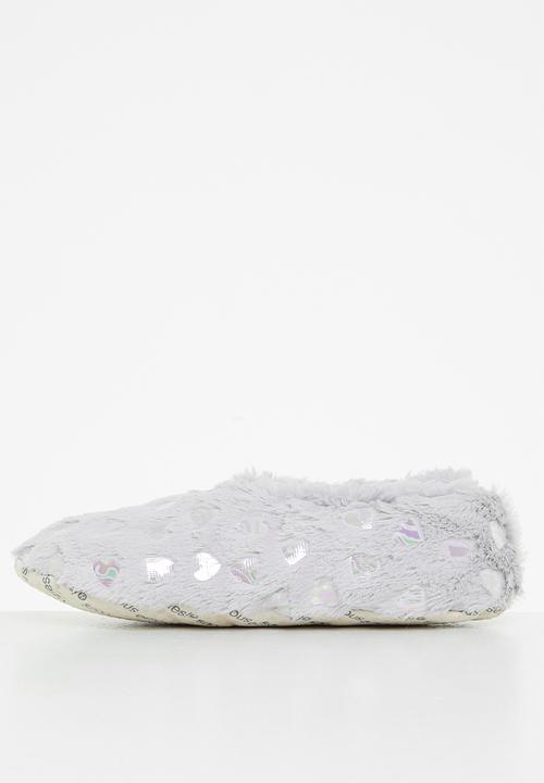 snoozies!® - Soft heart slipper - grey