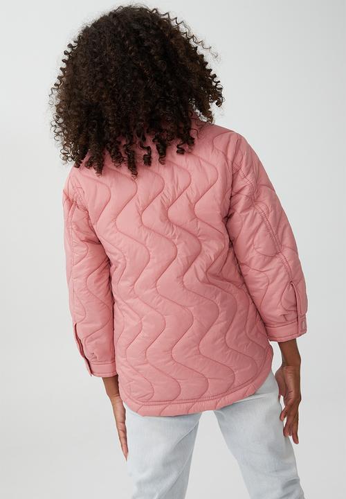 Cotton On - Jamie quilted shacket - musk rose
