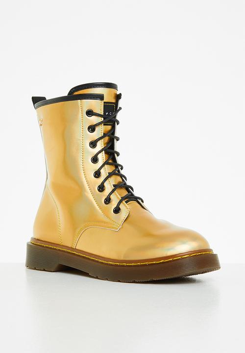 Rock & Co - Krush 1 lace up ankle boot - yellow