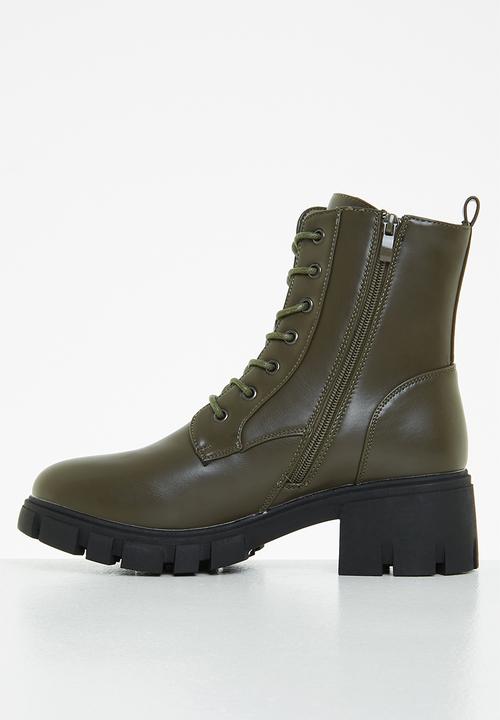 Rock & Co - Stones 2 lace up ankle boot - olive