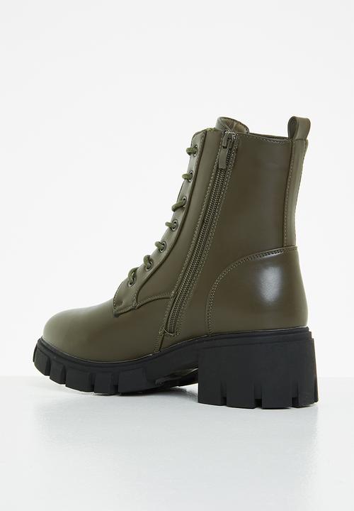 Rock & Co - Stones 2 lace up ankle boot - olive