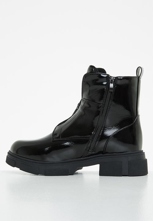 Rock & Co - Zeppelin 1 zip front ankle boot - black