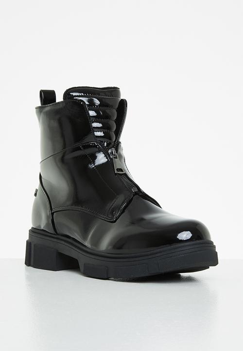 Rock & Co - Zeppelin 1 zip front ankle boot - black