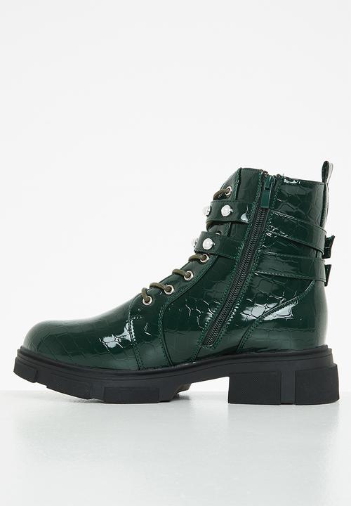 Rock & Co - Zeppelin 2 lace up ankle boot - olive