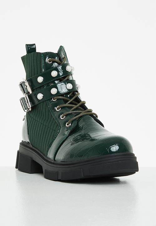 Rock & Co - Zeppelin 2 lace up ankle boot - olive