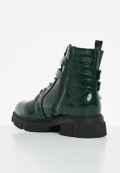 Rock & Co - Zeppelin 2 lace up ankle boot - olive
