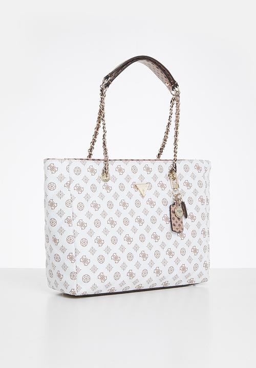 GUESS - Cessily tote - white & brown