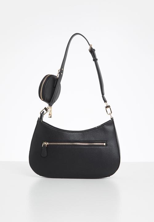 GUESS - Alexie top zip shoulder bag - black