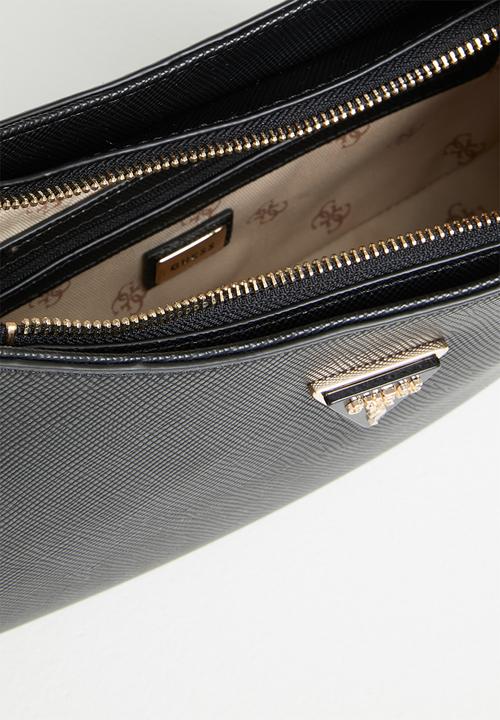 GUESS - Alexie top zip shoulder bag - black