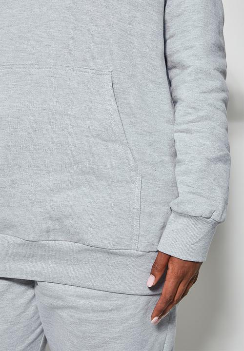 Superbalist - Longline hoodie - grey melange