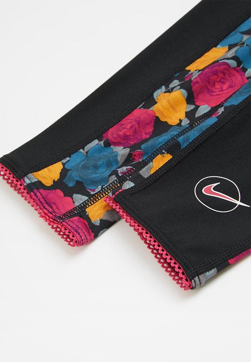 Nike - G nk df one luxe legging aop - black & rush pink