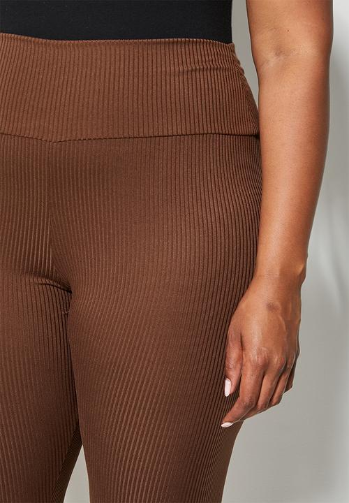 Superbalist - 7/8 rib legging - choc