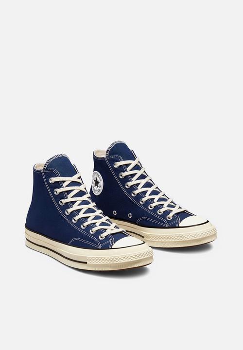 Converse - Chuck 70 recycled rpet canvas hi - midnight navy, egret & black