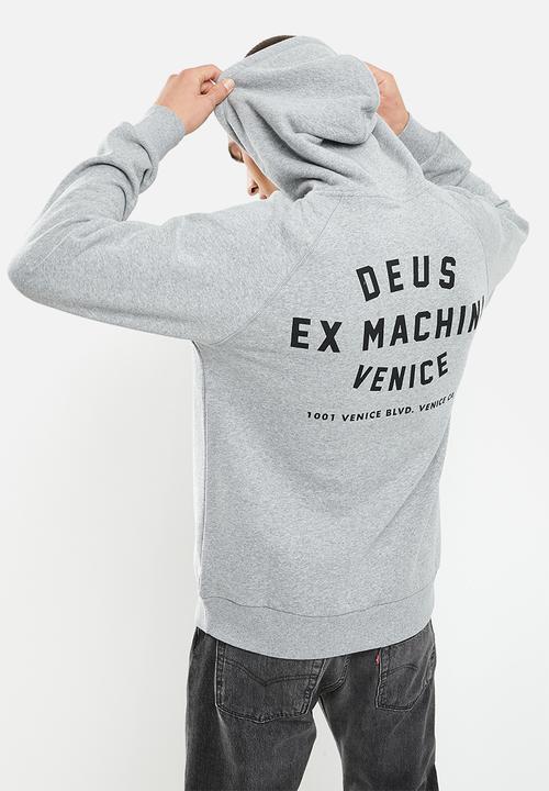 Deus Ex Machina - Venice address hoodie - grey marle