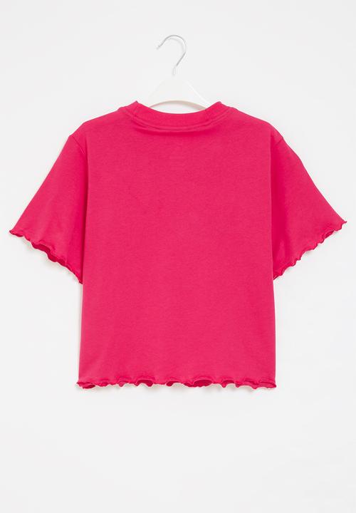 Nike - G nsw tee energy boxy frilly - rush pink