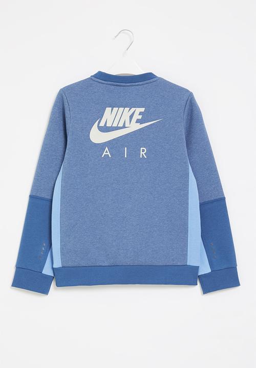 Nike - B nsw nike air crew- dk marina blue, htr & light bone