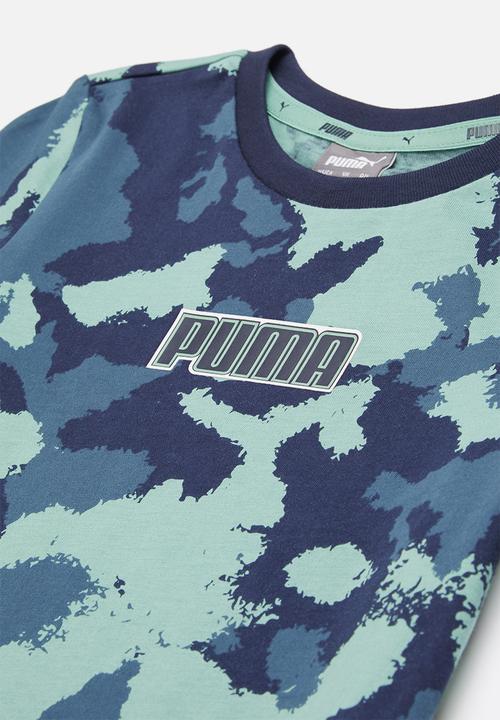 PUMA - Alpha aop tee b - mineral blue