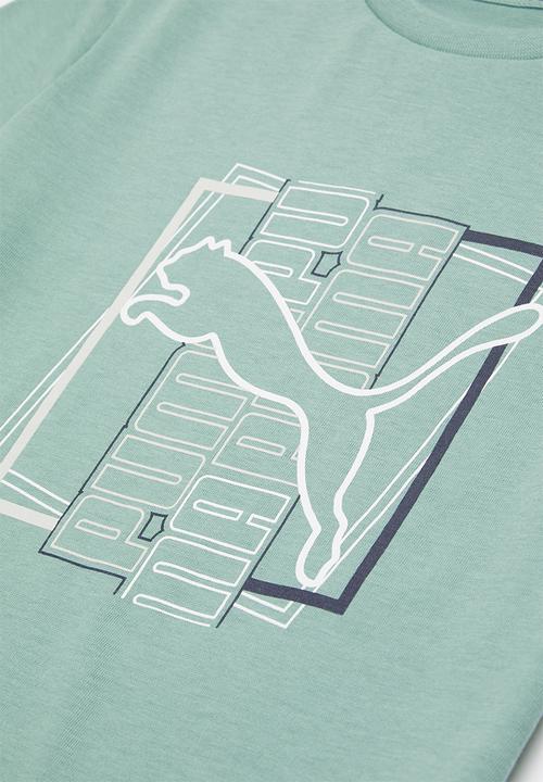 PUMA - Alpha graphic tee b - mid blue