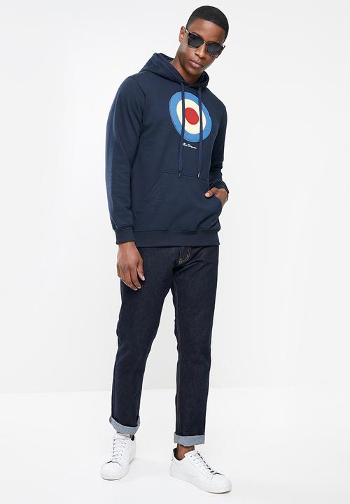 Ben Sherman - Target emb pullover hoodie - navy