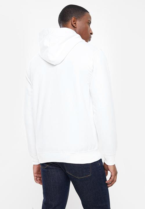 Ben Sherman - Target emb zip thru hoodie - white