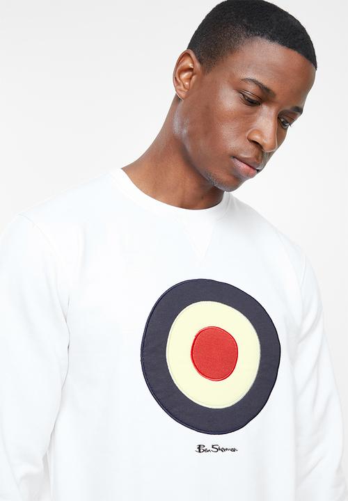 Ben Sherman - Target emb crew fleece sweater - white