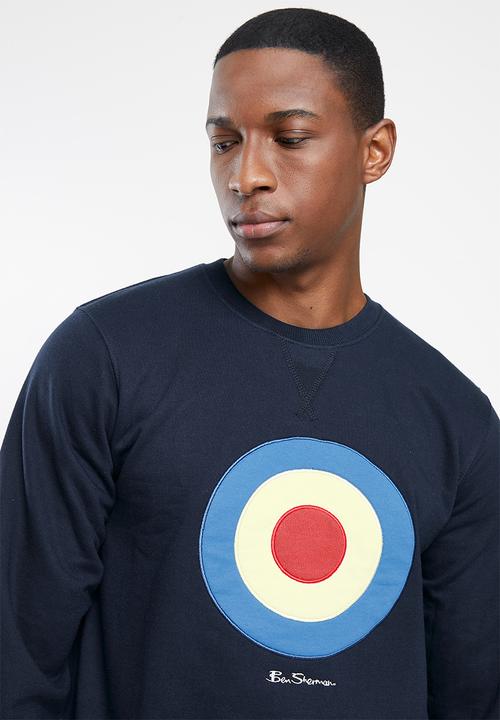 Ben Sherman - Target emb crew fleece sweater - navy