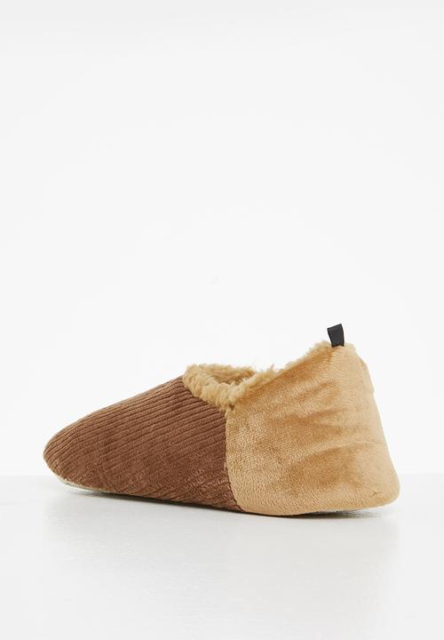 snoozies!® - Mens cut back cord - brown