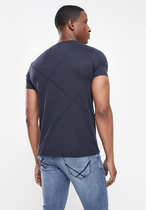 Pierre Cardin - PC Terry Cross Panel Tee - Navy