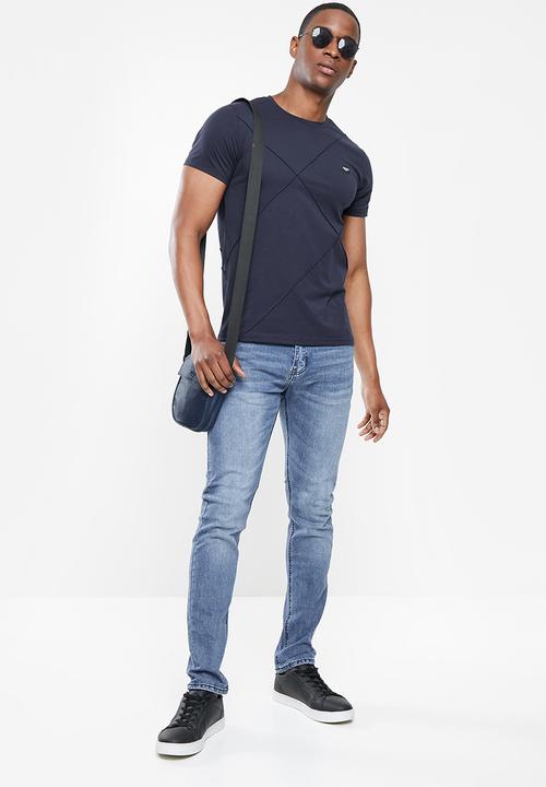 Pierre Cardin - PC Terry Cross Panel Tee - Navy